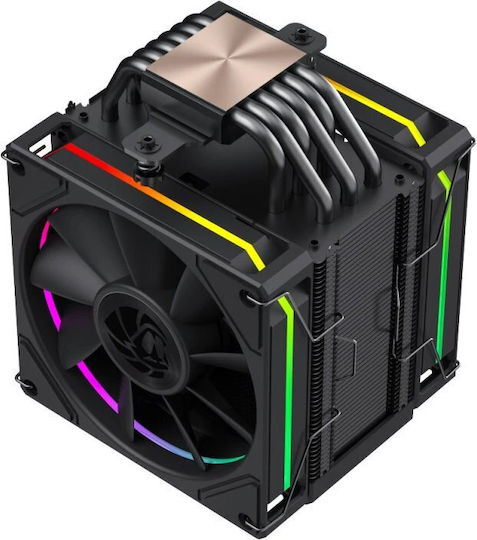 GameMax Sigma 620 LCD CPU Cooler Dual Fan for Socket AM4 AM5 1200 1700 with ARGB Lighting
