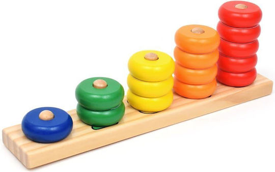 Goki Learn to Count with Rings Εκπαιδευτικό Παιχνίδι Γνώσεων από Ξύλο για 2+ Ετών