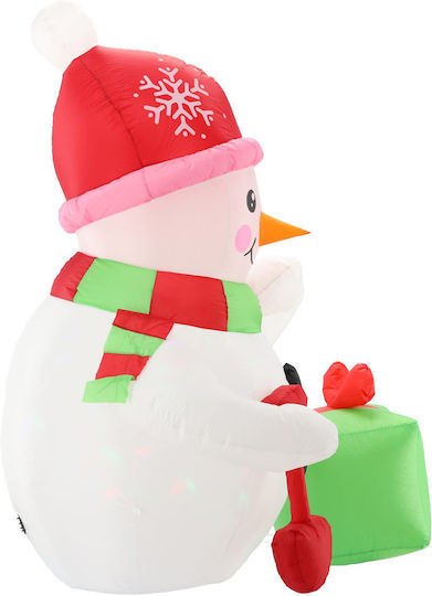 Inflatable Outdoor Snowman Led Lighting 180 Cm Integrated Compressor White