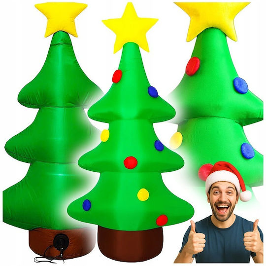 Outdoor Inflatable Christmas Tree Decoration Led Lighting Built-in Compressor 125 Cm Green Outdoor Inflatable Christmas Tree Decoration Led Lighting Built-in Compressor 125 Cm Green