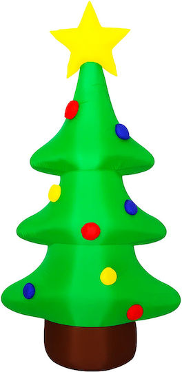 Outdoor Inflatable Christmas Tree Decoration Led Lighting Built-in Compressor 125 Cm Green