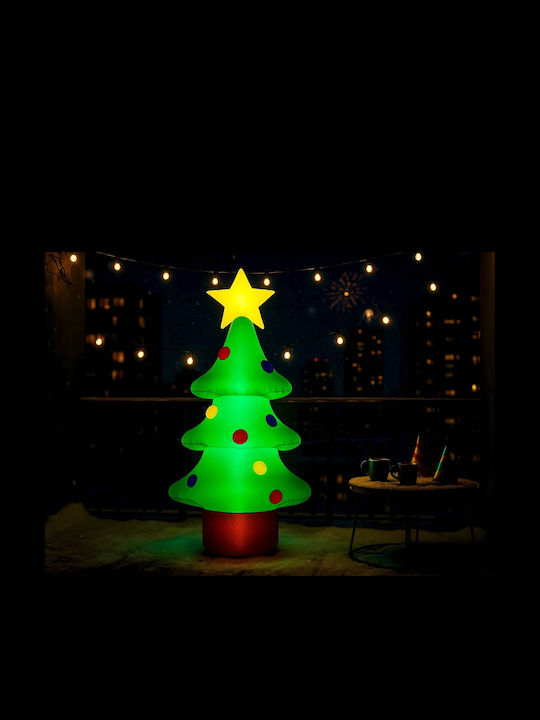 Outdoor Inflatable Christmas Tree Decoration Led Lighting Built-in Compressor 125 Cm Green
