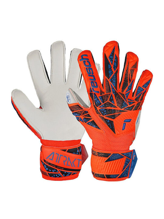 Reusch Attrakt Solid Finger Support Kids Goalkeeper Gloves Multicolour