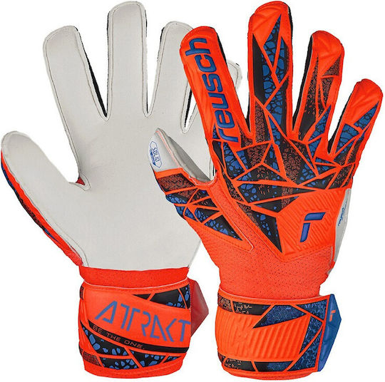 Reusch Attrakt Solid Finger Support Kids Goalkeeper Gloves Multicolour
