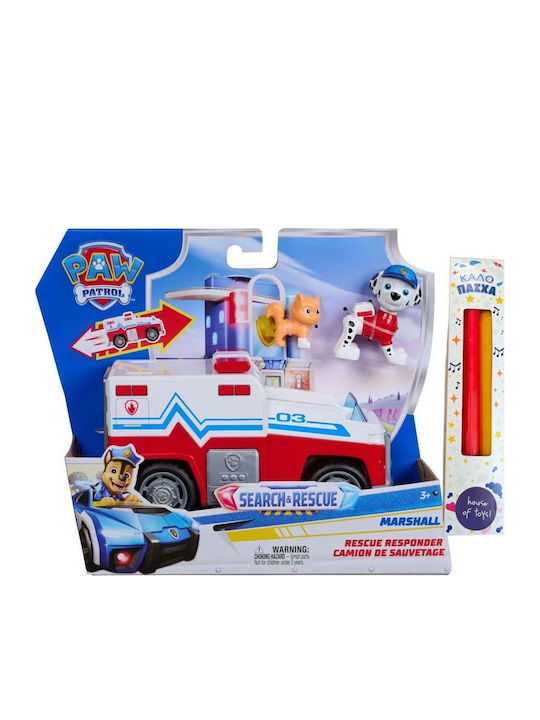 Παιχνιδολαμπάδα Spin Master Paw Patrol Search & Rescue Marshall Rescue Responder Vehicle Playset 20155159