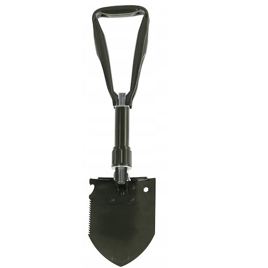 Lopată Multifuncțională Pliabilă 6-in-1 Camping Grădină Oțel de Mangan 47 Cm Neagră