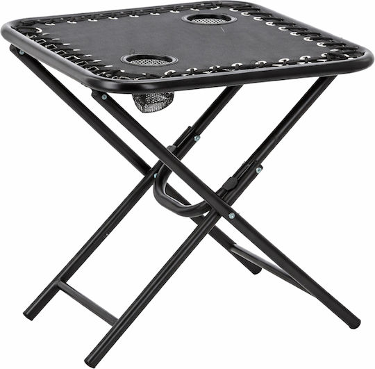 Τραπέζι για Camping Πτυσσόμενο 50x50x50cm Μαύρο