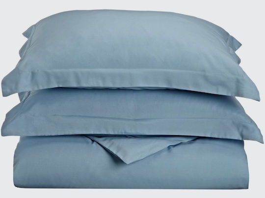 Anna Riska Bettlaken für Einzelbett mit Gummiband 100x200+25cm. Luxury 6 Lake Blue