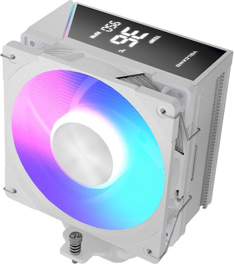 Modecom Volcano 0C T202 LCD CPU Cooler for Socket AM4/AM5/1200/1700 with ARGB Lighting White