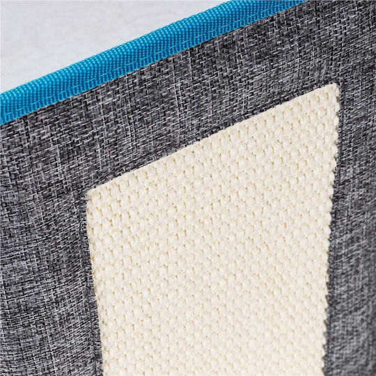 Platformă Căsuță pentru Pisici cu Jucărie Suspendată Structură din Lemn Husă din Material Textil 42x41x34 Cm Gri