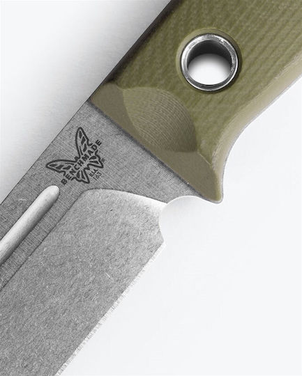 Benchmade Bushcrafter Messer Überleben Rot mit Scheide