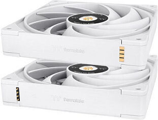 Thermaltake ToughFan EX14 Pro Reverse Blade Case Fans 140mm 2000rpm 107cfm Without LEDs Connection 4-Pin Molex Pack of 3 White
