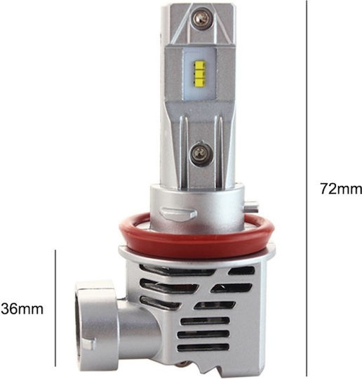 Lămpi Auto H11 / H8 / H9 Canbus LED 6500K Alb Rece 12-24V / 36V 40W 2 Buc