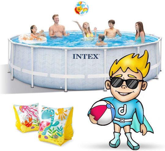 Intex Στρογγυλή Πισίνα 5.678lt Φουσκωτή