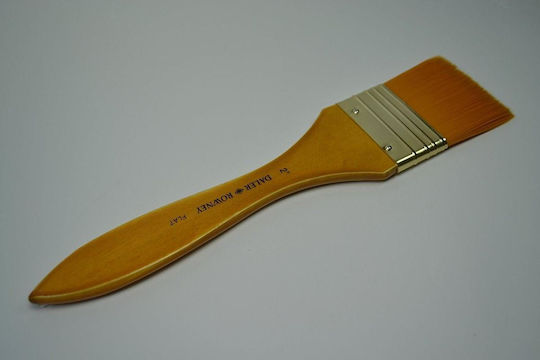 Daler Rowney Taklon Flat Handled Malpinsel Plakette 1Stück