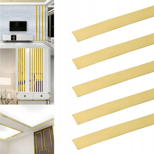 Self-adhesive Decorative Tape Interior Zola Length 10 M Width 2 Cm Flexible Pvc Gold