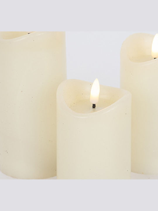 Eurolamp Christmas Candle White Battery 12.5x7cm