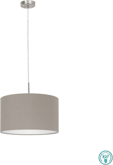 Eglo Pasteri Κρεμαστό Φωτιστικό Γκρι με Ντουί E27 38x38x110εκ.