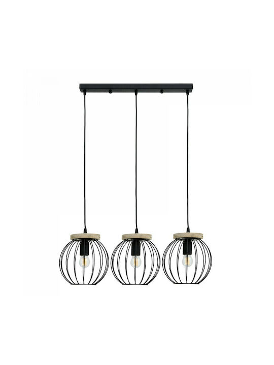 Click Pendant Light Black Grid with Socket E27 20x80x80cm
