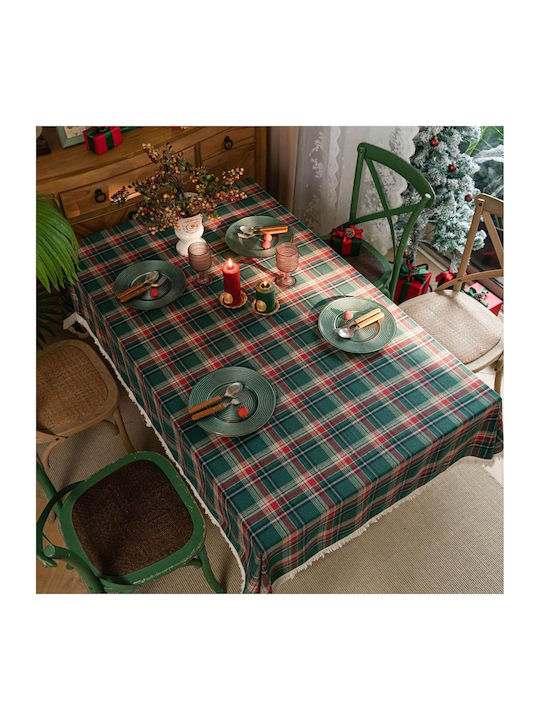 FRIPIA Коледна Покривка За Маса Текстилна Каре Каре 180x120см
