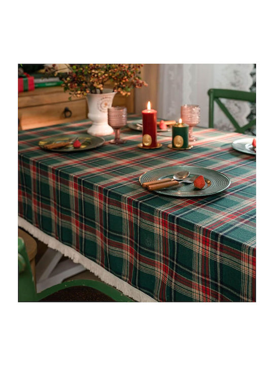 FRIPIA Коледна Покривка За Маса Текстилна Каре Каре 300x140см