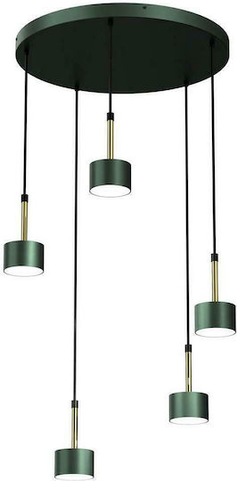 Eko Light Arena Lustră Suspendată Verde 44cm.