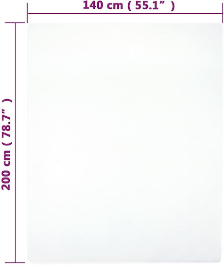 vidaXL Sheet Sets Double with Elastic 140x200cm. White 2pcs