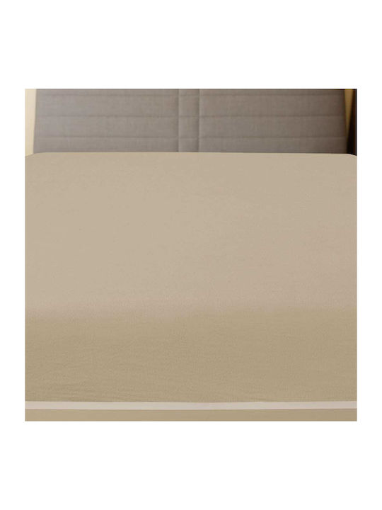 vidaXL Sheet Set with 1 Pillowcase for Single Bed with Elastic 90x200cm. Taupe 2pcs