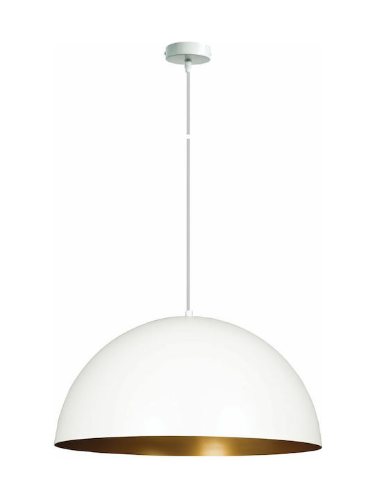 VK Lighting Pendant Light White Bell with Socket E27 50x130x25cm