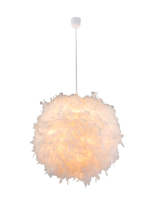 Globo Lighting Pendant Light White with Socket E27 60x600cm