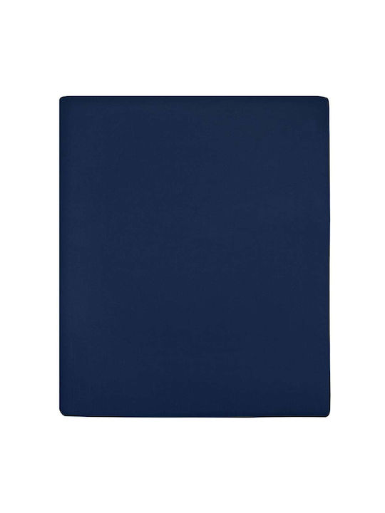 vidaXL Σεντόνι Διπλό με Λάστιχο 140x200εκ. Μπλε