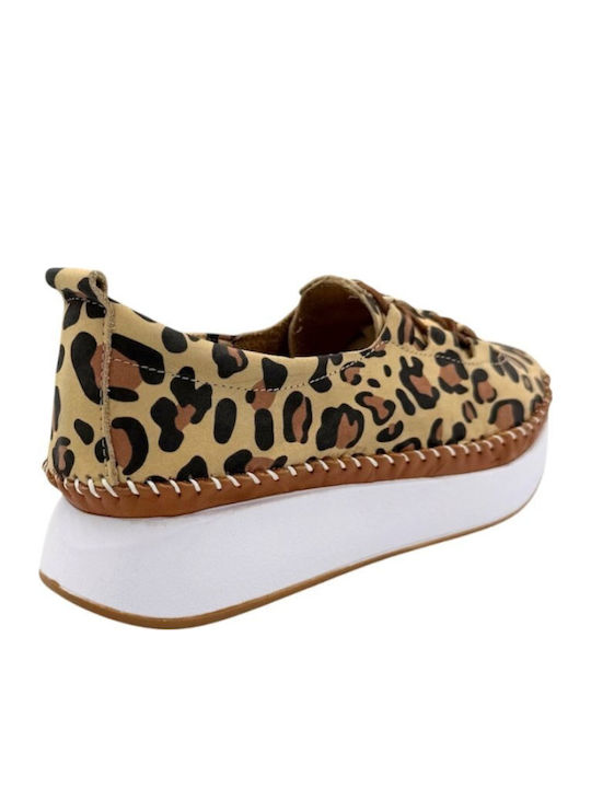 Γυναικεία Slip-On Δερμάτινα Ασημί