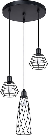 Sollux 3p Κρεμαστό Φωτιστικό Μαύρο 38x38x20εκ. Sollux 3p Κρεμαστό Φωτιστικό Μαύρο 38x38x20εκ.