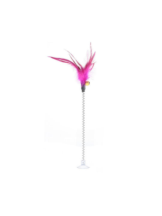 Cat Toy Feather & Suction Cup Random Colour Choice