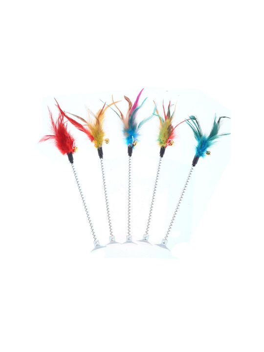 Cat Toy Feather & Suction Cup Random Colour Choice