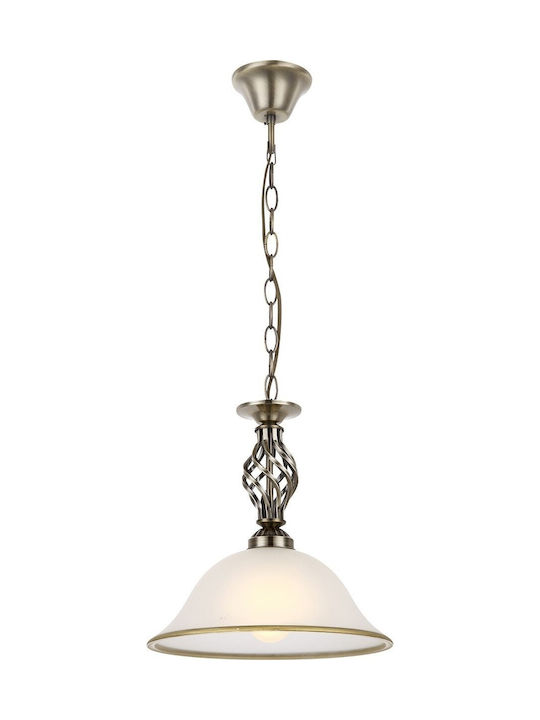 Globo Lighting Odin Pendant Light Bronze with Socket E27 30cm