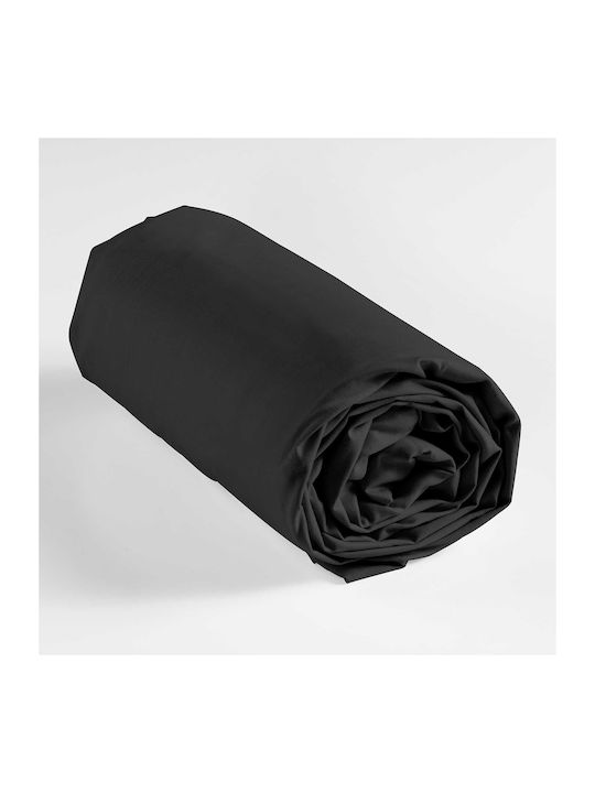 Sheet Super-Double with Elastic 160x200+30cm. L-c Lina Black