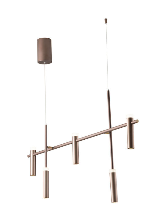 Fan Europe Candle Pendant Light Brown Rail 120x70x180cm