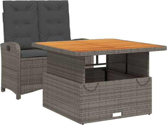 Dining Room Set 2 Pieces Gray with Pillows Dining Room Set 2 Pieces Gray with Pillows