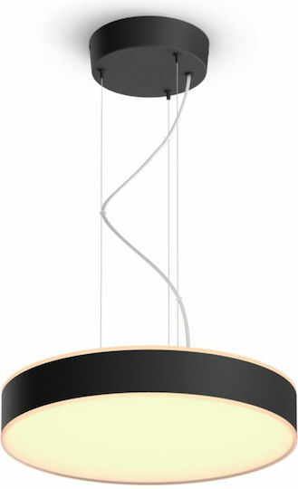 Philips Enrave LED Smart Κρεμαστό Φωτιστικό Μαύρο 42.5εκ.