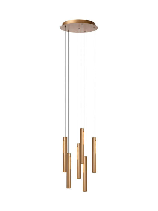 Lucide Lightning Griffith Κρεμαστό Φωτιστικό Μπρούτζινο LED με Ρυθμιζόμενο Λευκό Φως 38x38εκ.