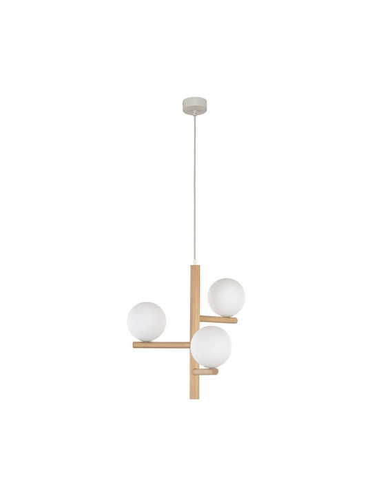 TK Lighting Estera Pendant Light White 33cm