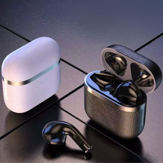 Pavareal V28 Earbud Bluetooth Handsfree Ακουστικά με Θήκη Φόρτισης Λευκά