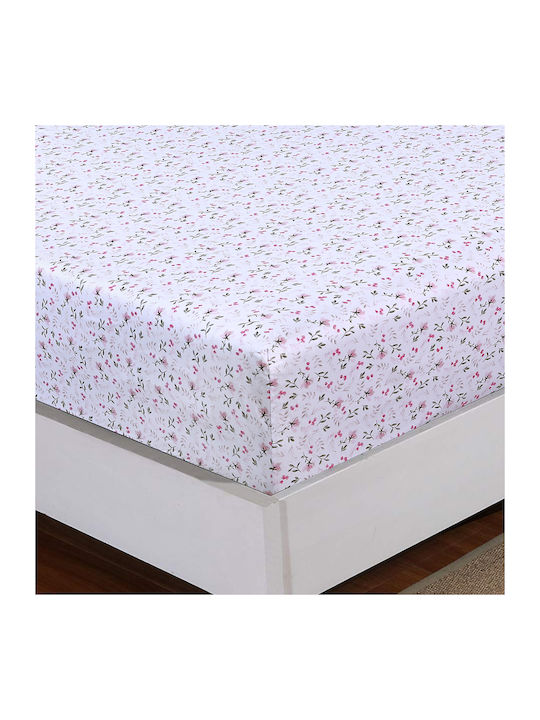 Casa Colori Sheet for Single Bed 160x260cm. Anemone Pink