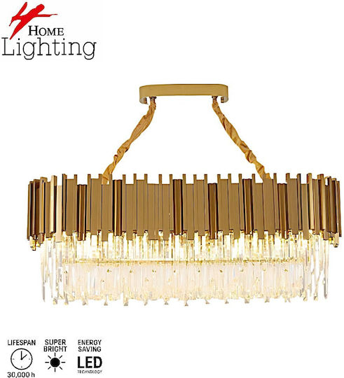 Home Lighting Majestic Ceiling Pendant Light Gold 80x30x120cm Home Lighting Majestic Ceiling Pendant Light Gold 80x30x120cm