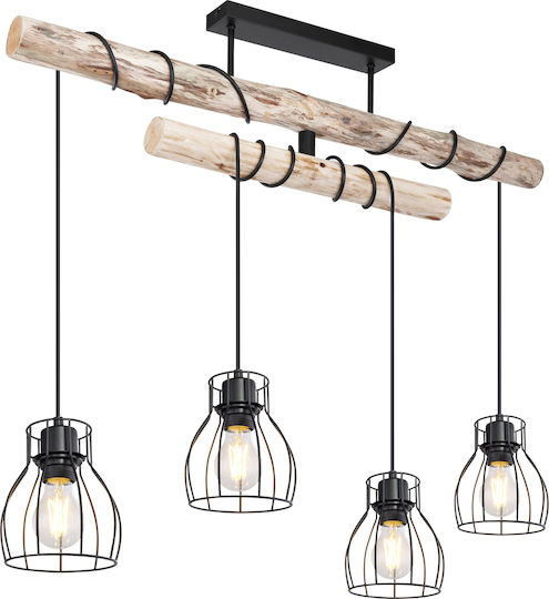 Globo Lighting Mina Pendant Light Black 90x14x100cm Globo Lighting Mina Pendant Light Black 90x14x100cm