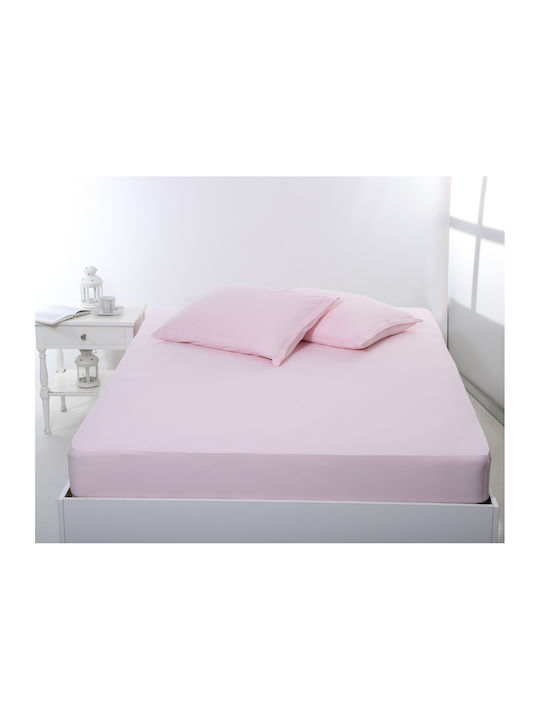 Silk Fashion Σεντόνι Μονό με Λάστιχο 100x200+35εκ. Ροζ