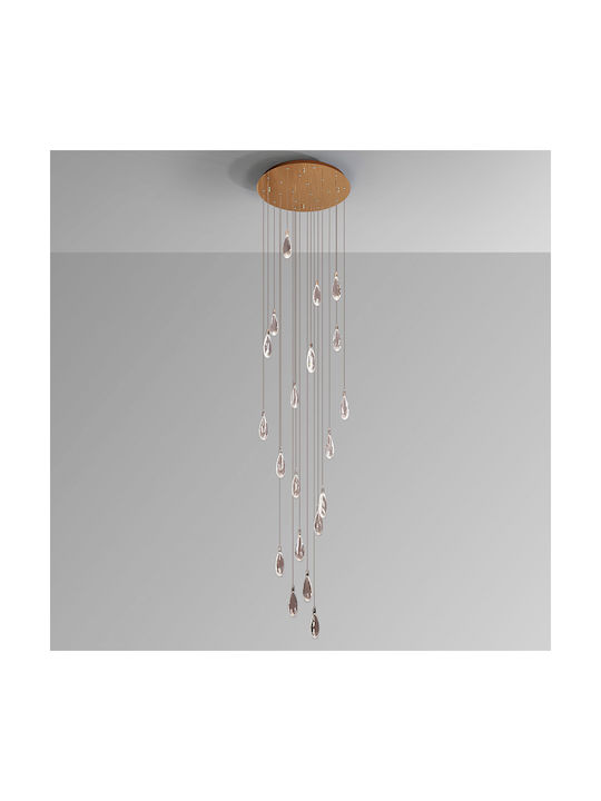 Hängelampe Rose Gold 300x65cm.