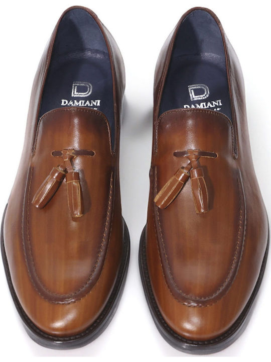 Δερμάτινα Ανδρικά Loafers σε Ταμπά Χρώμα