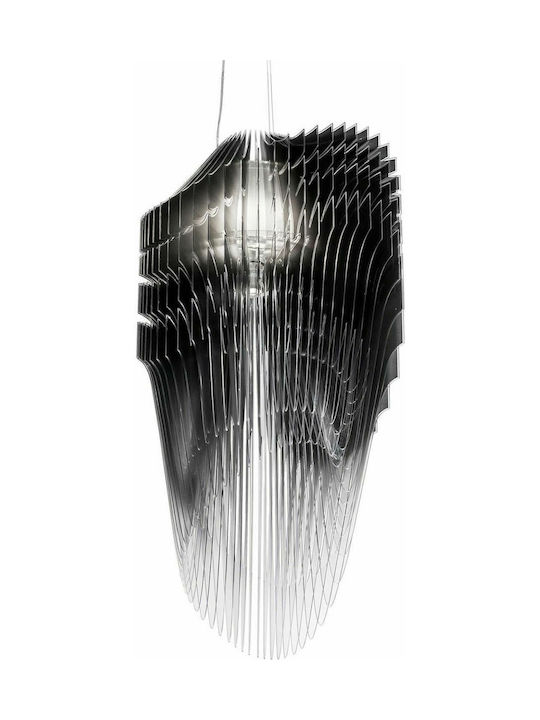 Slamp Avia Pendant Light Black for 7 Bulbs E27 140x75cm